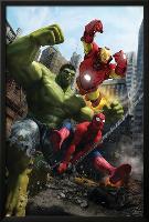Marvel Adventures Iron Man Special Edition No.1 Cover: Iron Man, Hulk and Spider-Man-Francisco Ruiz Velasco-Lamina Framed Poster