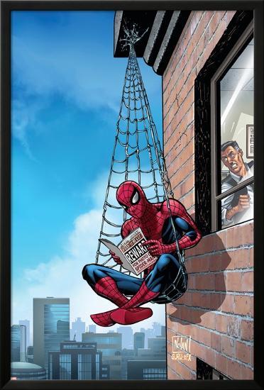 Marvel Adventures Spider-Man No.51 Cover: Spider-Man-Nolan Graham-Lamina Framed Poster