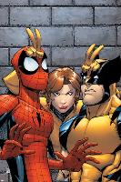 Marvel Adventures Spider-Man No.7 Cover: Spider-Man, Wolverine, and Shadowcat Standing-Patrick Scherberger-Lamina Framed Poster