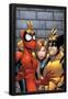 Marvel Adventures Spider-Man No.7 Cover: Spider-Man, Wolverine, and Shadowcat Standing-Patrick Scherberger-Framed Poster