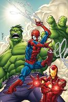 Marvel Adventures Super Heroes No.1 Cover: Spider-Man, Iron Man and Hulk-Roger Cruz-Lamina Framed Poster