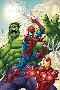 Marvel Adventures Super Heroes No.1 Cover: Spider-Man, Iron Man and Hulk-Roger Cruz-Lamina Framed Poster