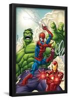 Marvel Adventures Super Heroes No.1 Cover: Spider-Man, Iron Man and Hulk-Roger Cruz-Framed Poster