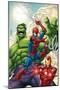 Marvel Adventures Super Heroes No.1 Cover: Spider-Man, Iron Man and Hulk-Roger Cruz-Mounted Poster