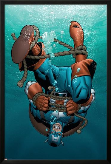 Marvel Adventures Super Heroes No.12 Cover: Captain America-Clayton Henry-Lamina Framed Poster