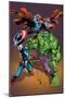 Marvel Adventures Super Heroes No.21 Cover: Captain America, Hulk, and Dr. Strange Posing-Carlo Pagulayan-Mounted Poster