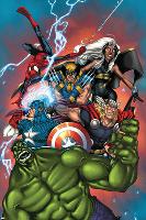 Marvel Adventures The Avengers No.36 Cover: Hulk-Ig Guara-Lamina Framed Poster