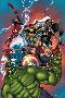 Marvel Adventures The Avengers No.36 Cover: Hulk-Ig Guara-Lamina Framed Poster