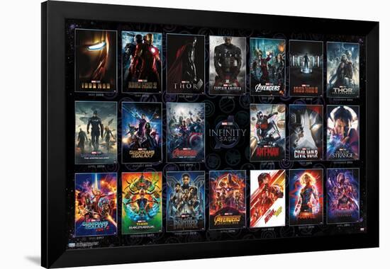 Marvel Avengers: The Infinity Saga - One Sheet Grid-Trends International-Framed Poster