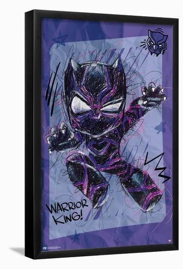 Marvel Black Panther - Scribble-Trends International-Framed Poster