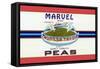 Marvel Brand Early Variety Peas-null-Framed Stretched Canvas