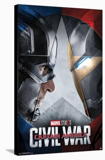 Marvel - Captain America: Civil War - Faceoff One Sheet-Trends International-Stretched Canvas