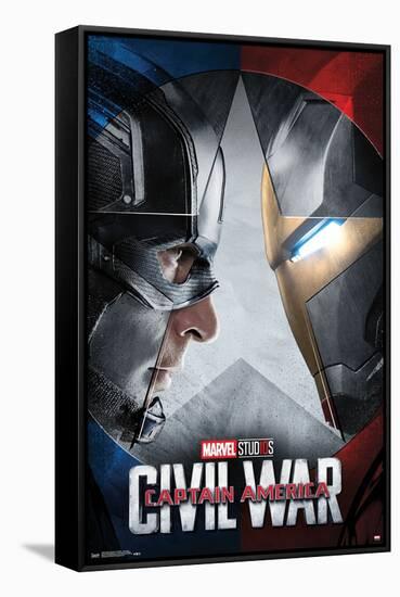 Marvel - Captain America: Civil War - Faceoff One Sheet-Trends International-Framed Stretched Canvas