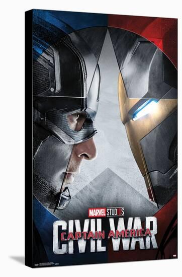 Marvel - Captain America: Civil War - Faceoff One Sheet-Trends International-Stretched Canvas