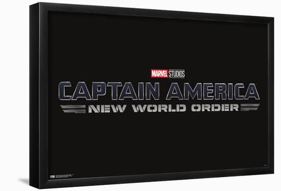 Marvel Captain America: New World Order - Logo-Trends International-Framed Poster