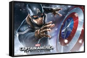 Marvel - Captain America - The Winter Soldier - Shield-Trends International-Framed Stretched Canvas