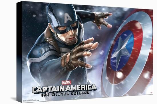 Marvel - Captain America - The Winter Soldier - Shield-Trends International-Stretched Canvas