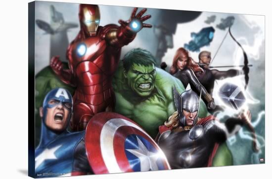 Marvel Cinematic Universe - Avengers - Assemble-Trends International-Stretched Canvas