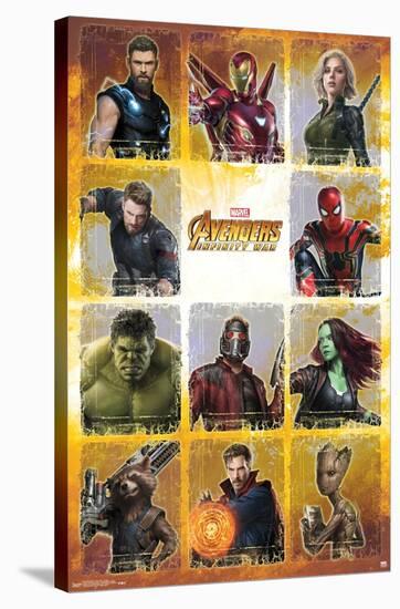 Marvel Cinematic Universe - Avengers - Infinity War - Collage-Trends International-Stretched Canvas