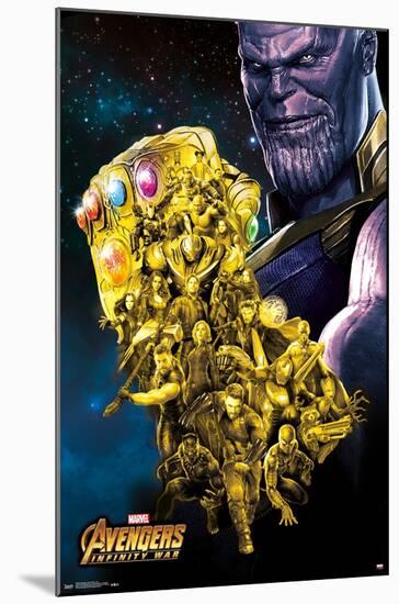 Marvel Cinematic Universe - Avengers - Infinity War - Fist-Trends International-Mounted Poster