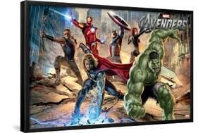 Marvel Cinematic Universe - Avengers - Mural-Trends International-Framed Poster