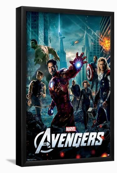 Marvel Cinematic Universe - Avengers - One Sheet-Trends International-Framed Poster