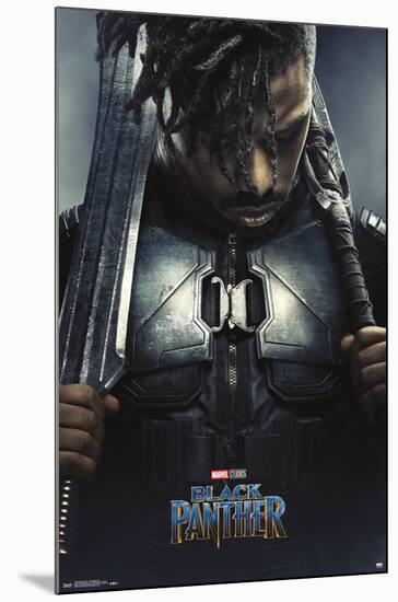 Marvel Cinematic Universe - Black Panther - Erik Killmonger One Sheet-Trends International-Mounted Poster