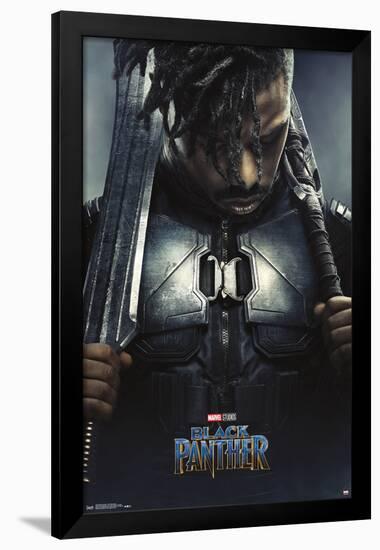 Marvel Cinematic Universe - Black Panther - Erik Killmonger One Sheet-Trends International-Framed Poster