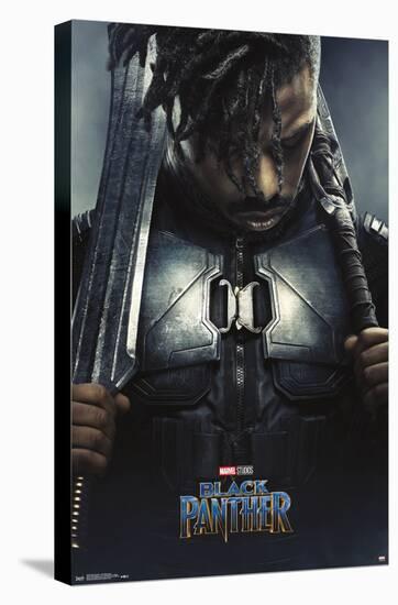 Marvel Cinematic Universe - Black Panther - Erik Killmonger One Sheet-Trends International-Stretched Canvas