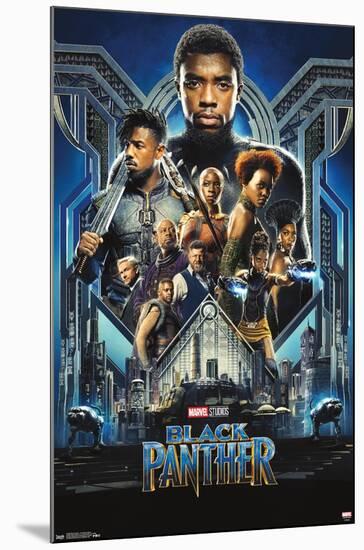 Marvel Cinematic Universe: Black Panther - Group One Sheet Premium Poster-null-Mounted Standard Poster