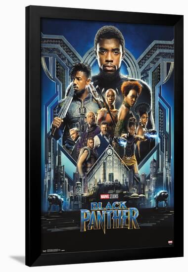 Marvel Cinematic Universe - Black Panther - Group One Sheet-Trends International-Framed Poster