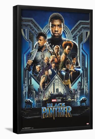 Marvel Cinematic Universe - Black Panther - Group One Sheet-Trends International-Framed Poster