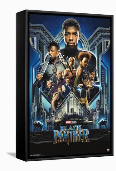 Marvel Cinematic Universe - Black Panther - Group One Sheet-Trends International-Framed Stretched Canvas