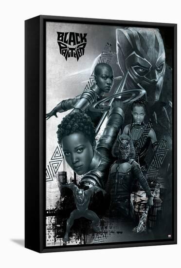 Marvel Cinematic Universe - Black Panther - Group-Trends International-Framed Stretched Canvas