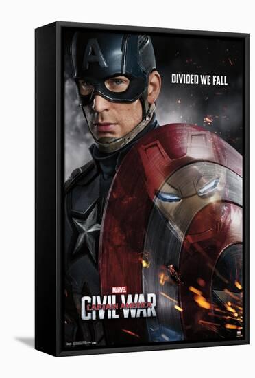 Marvel Cinematic Universe - Captain America - Civil War - Shield Reflection One Sheet-Trends International-Framed Stretched Canvas