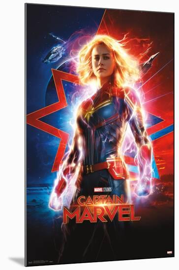 Marvel Cinematic Universe - Captain Marvel - One Sheet-Trends International-Mounted Poster