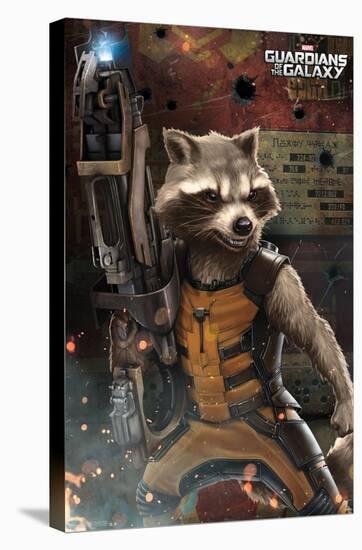 Marvel Cinematic Universe - Guardians of the Galaxy - Rocket Racoon-Trends International-Stretched Canvas