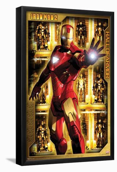 Marvel Cinematic Universe - Iron Man 2 - Hall of Armor-Trends International-Framed Poster