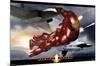 Marvel Cinematic Universe - Iron Man - In Flight with Jets-Trends International-Mounted Poster