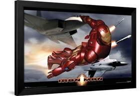 Marvel Cinematic Universe - Iron Man - In Flight with Jets-Trends International-Framed Poster