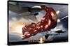 Marvel Cinematic Universe - Iron Man - In Flight with Jets-Trends International-Stretched Canvas