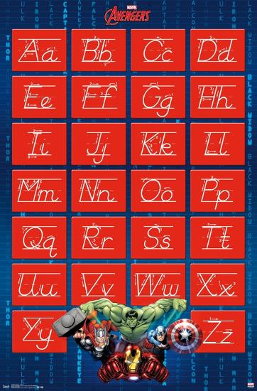 'Marvel Comics - Avengers - Alphabet - Write Letters' Posters - Trends ...