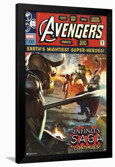Marvel Comics Avengers: Infinity Saga - #1-Trends International-Framed Poster