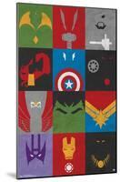 Marvel Comics - Avengers - Minimalist Grid-Trends International-Mounted Poster
