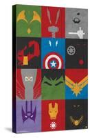 Marvel Comics - Avengers - Minimalist Grid-Trends International-Stretched Canvas