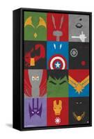Marvel Comics - Avengers - Minimalist Grid-Trends International-Framed Stretched Canvas