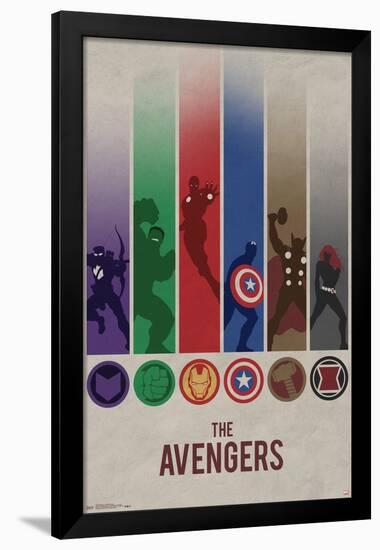 Marvel Comics - Avengers - Minimalist Logo-Trends International-Framed Poster