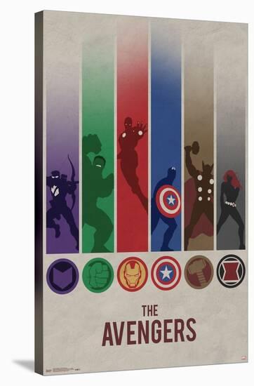 Marvel Comics - Avengers - Minimalist Logo-Trends International-Stretched Canvas