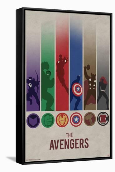 Marvel Comics - Avengers - Minimalist Logo-Trends International-Framed Stretched Canvas