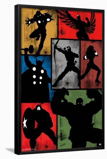 Marvel Comics - Avengers - Simplistic Grid-Trends International-Framed Poster